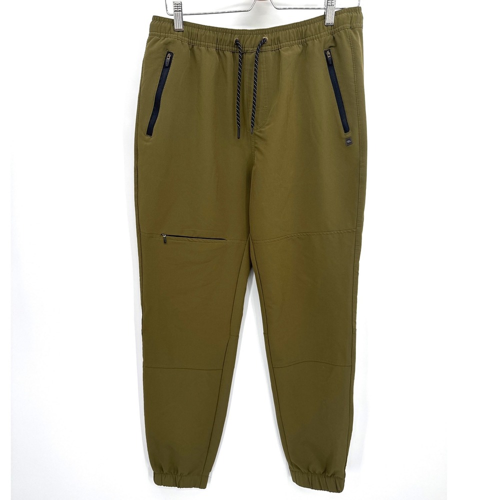 Tony Hawk Mens Jogger Pants Size M Olive Green Utility Skate Cargo Activewear